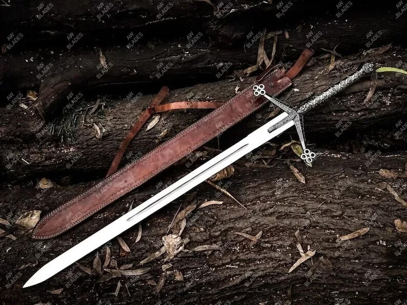 最終値下げ★展示品★希少★SpeaR Claymore-Paychedelic★ Scottish Claymore Hand Forged Double Edge Carbon Steel Sharp