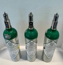 MEDICAL OXYGEN CYLINDER M6-B (LOT-3) PORTABLE "OUT OF TEST" EMPTY 870 POST VALVE