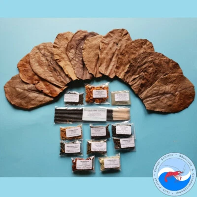 SCHMITT AQUARISTIK Juego de comida // Sticks hojas de almendro de mar camarones piruletas// alimento para camarones