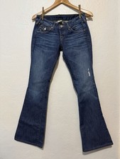 True Religion RARE Y2K Jeans Franky Sz 25 Flare Super Low Rise