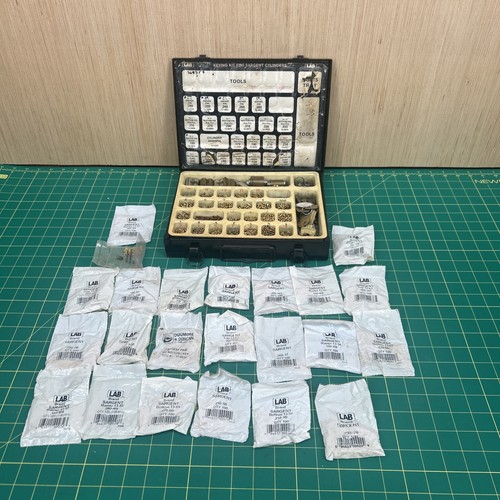 Lab Brand For Cylinders Keying Kit W/ Metal Case Used Extra Parts