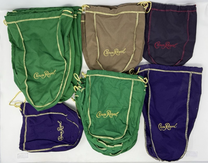 24 Lot of Crown Royal Canadian Whiskey Bags