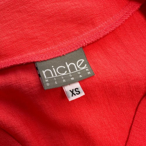 Niche Nilgun Derman Coral Orange Dress Sleeveless V Neck Lagenlook Size XS - Picture 8 of 9