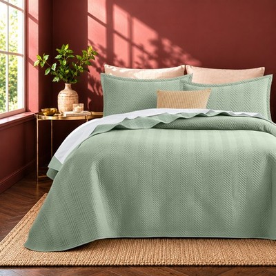 Premium Reversible Quilt Bedspread Lightweight All Season Coverlet for Bedroom
