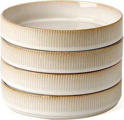 Famiware Nebula Light Grey 12pc Stoneware Dinnerware Set Plates Bowls For 4