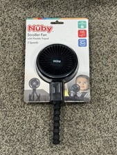 Battery Operated Stroller Fan Flexible Tripod Clip on With 3 Speeds Black