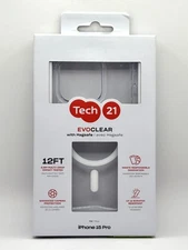 Tech21 EvoClear MagSafe Series Case For Apple iPhone 15 Pro (Clear)