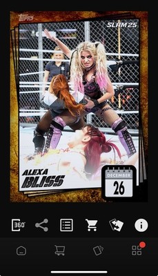 Topps WWE Slam Free Pack Friday Gold Super Rare Alexa Bliss