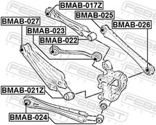 Für FEBEST BMAB-024 REAR PIN SILENT BLOCK BMW X3 F25 2009-2013