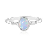 Cavill Damen Ring Sterlingsilber Oval Opal 0,75Ct Zirkon Echtschmuck-