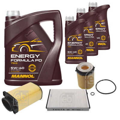 FEBI Inspektionspaket 8L MANNOL Energy Formula PD 5W-40 für Mercedes-Benz