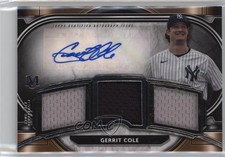 2021 Museum Collection Single-Player Triple Relic 32/99 Gerrit Cole Auto 6fs