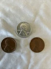 Wheat Pennies 1943 Steel vg, 1920 fg, 1913 f, Lot Of 3