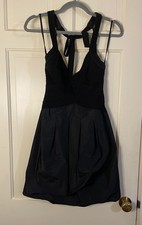 BCBG Bubble Lattice Halter Little Black Dress Size 6  Cocktail Formal Wedding