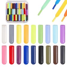 72Pcs 18 Colors Shoelace Tips Aglets for Shoelaces Plastic Shoelace Head Cord