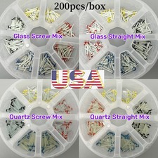 200pcs Dental Fiber Post Glass/Quartz Teeth Restorative Posts 1.2/1.4/1.6/1.8mm