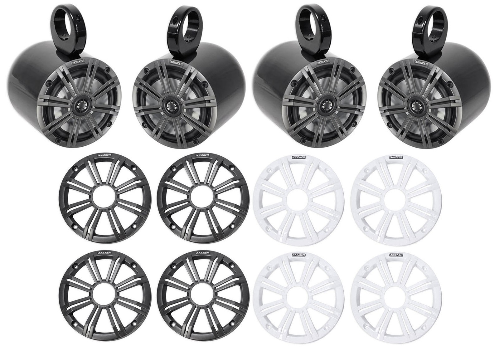 4 Лодочные колонки KICKER 45KM654 65 390 Вт черные для морского вейкбординга 84590₽