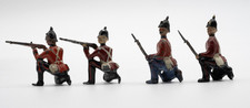 Four Pre-War Kneeling Lead Soldiers Britains or Similar