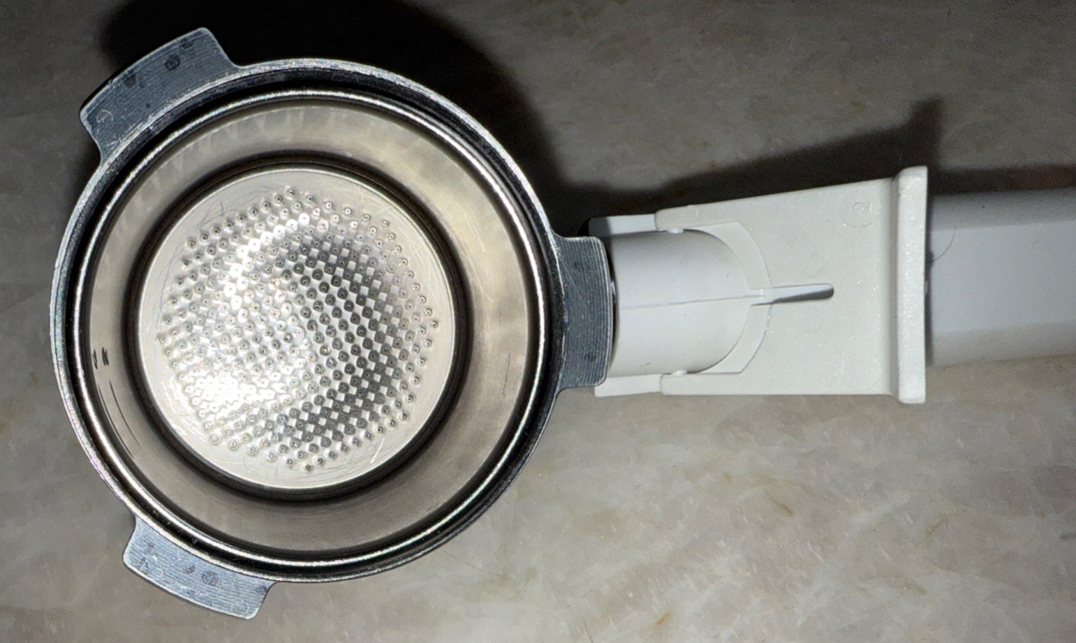 Krups Espresso 963A Coffee Maker Replacement Portafilter + Filter Basket - White