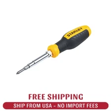 6-in-1 Multi-Bit Screwdriver Nut Driver Bits in Handle Comfort Grip