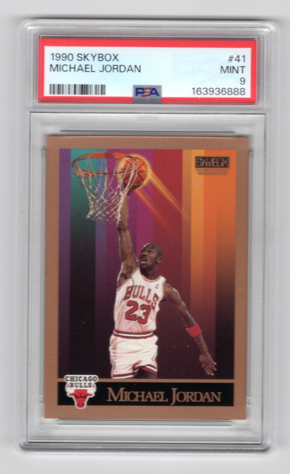 1990 SKYBOX #41 MICHAEL JORDAN BULLS HOF PSA 9