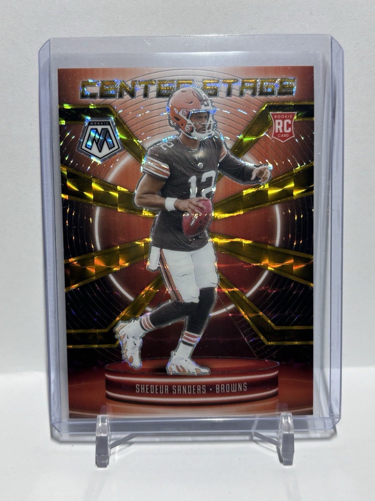Shedeur Sanders Gold /10 2025-26 Mosaic Center Stage Rookie 🔥