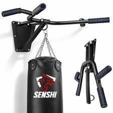 Foldable Pull Up Bar & Punch Bag Bracket Hanger Wall Mounted Home Gym Outdoor