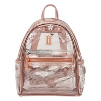 Loungefly Mini-Rucksack, Transparentes Blumenmuster, Loungefly