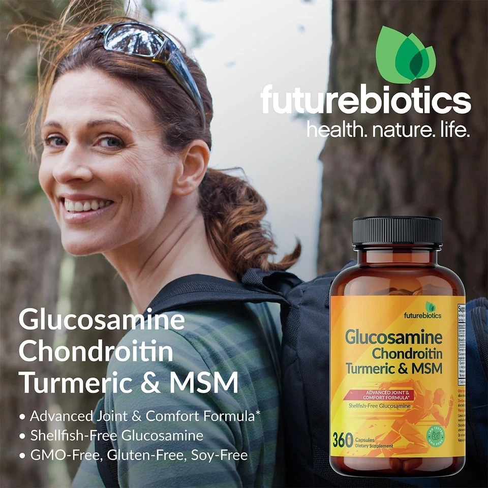 Futurebiotics Glucosamina Condroitina Cúrcuma y MSM Fórmula Articular Avanzada, Sup Foto 3 de 4