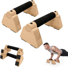 Parallettes Bars - Wooden Calisthenics Equipment for Handstand Training, Push up