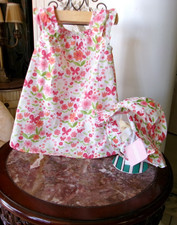 Gymboree 2009 Butterfly Spring dress hat chin strap 12-18