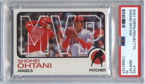 SHO TIME! PSA 10 Gem Mint! 2021 Topps Project70 SHOHEI OHTANI #742 Infinite MVP!