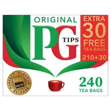 PG Tips Black Tea Non-Pyramid Bags - 240 Count 240 (Pack of 1)