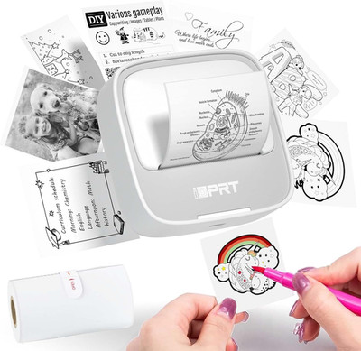 Portable Sticker Maker Machine with 1 Roll Sticker Paper, Mini Printer Efficient
