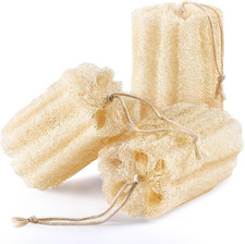 Set 3 esponjas de loofa egipcia natural exfoliante para ba o cuerpo real