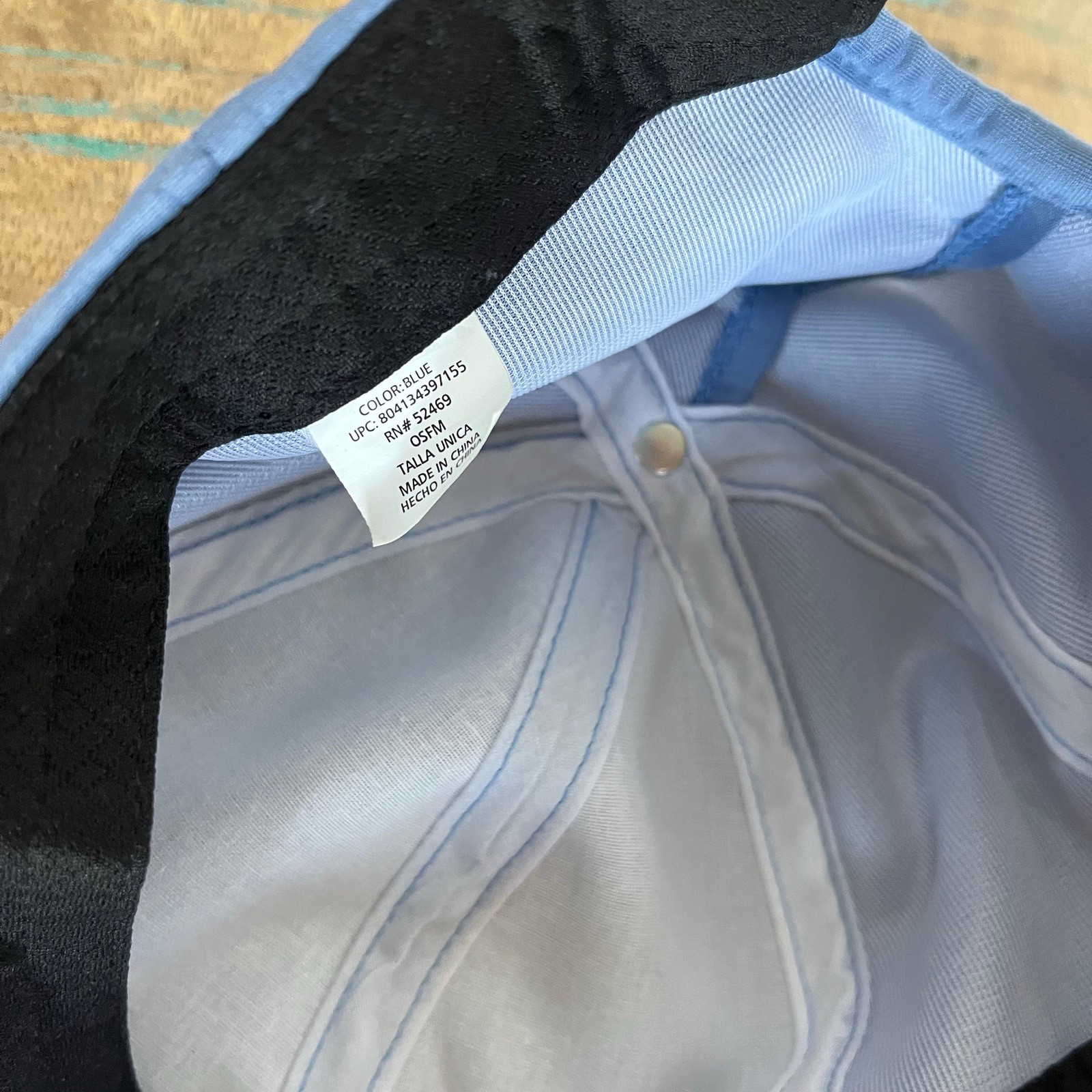 Solid Light Blue Hat Ponytail Adjustable Adult Si… - image 9