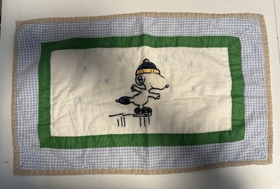 Peanuts Snoopy Embroidered Hand Stitched Cotton Quilted Throw Pillow Case
