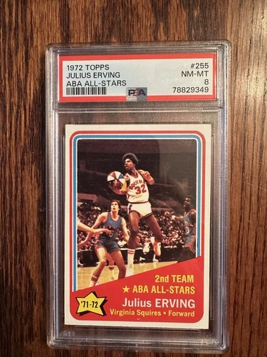 1972 Topps Julius Erving ABA All-Stars PSA 8!!! Clean