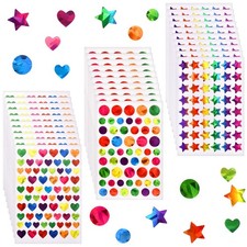 1710 Pcs Star Stickers for Kids Reward, Small Sparkly Holographic Mixed 