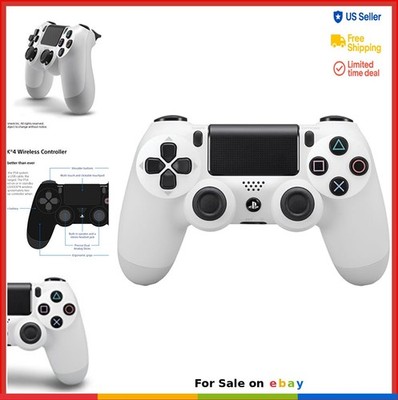Wireless Gamepad for PlayStation 4 White DualShock 4 Controller with Touch Pad