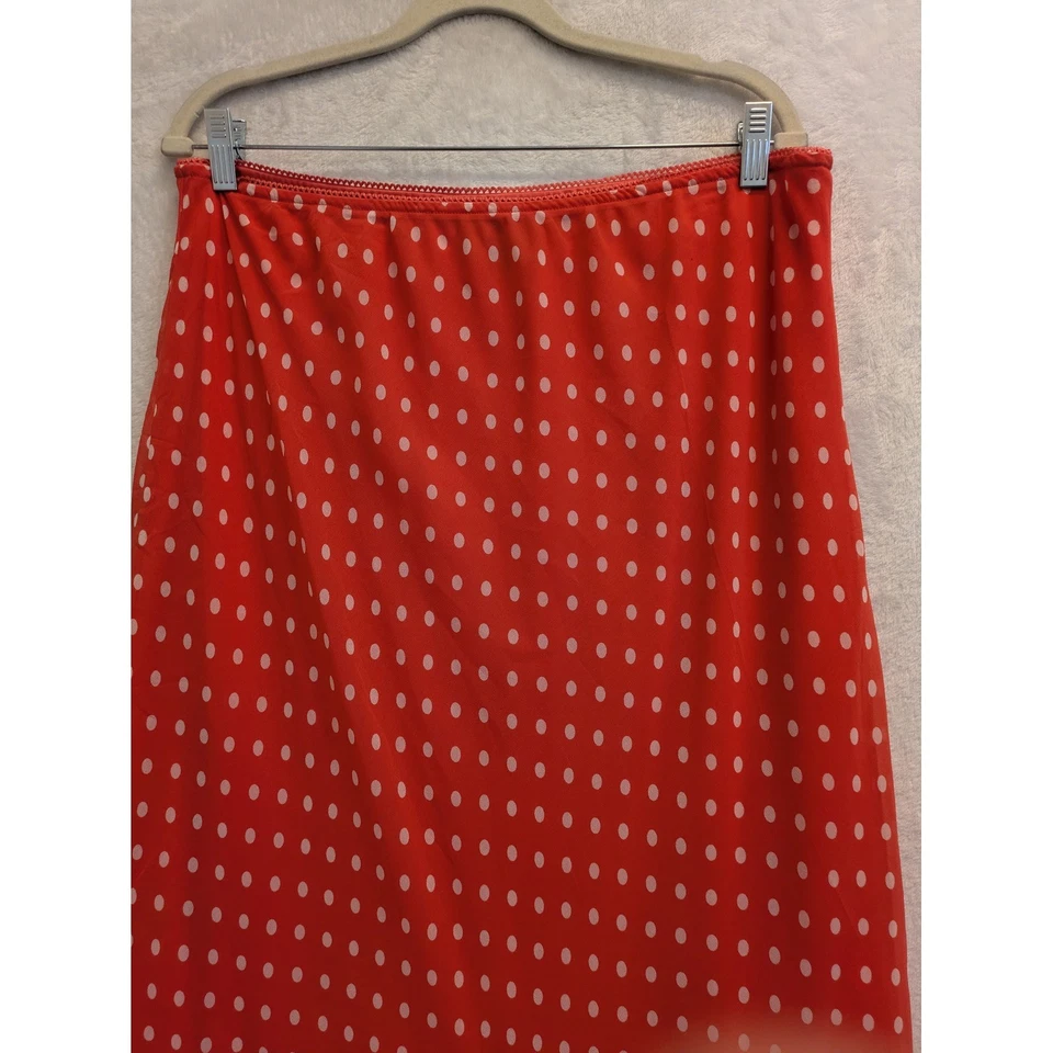 Maxi Falda Chadwicks of Boston Coral Lunares Cintura Elástica Talla XL Foto 2 de 4