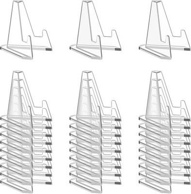 30 Pack Clear Card Stands, Arcylic Card Display for Sports Graded