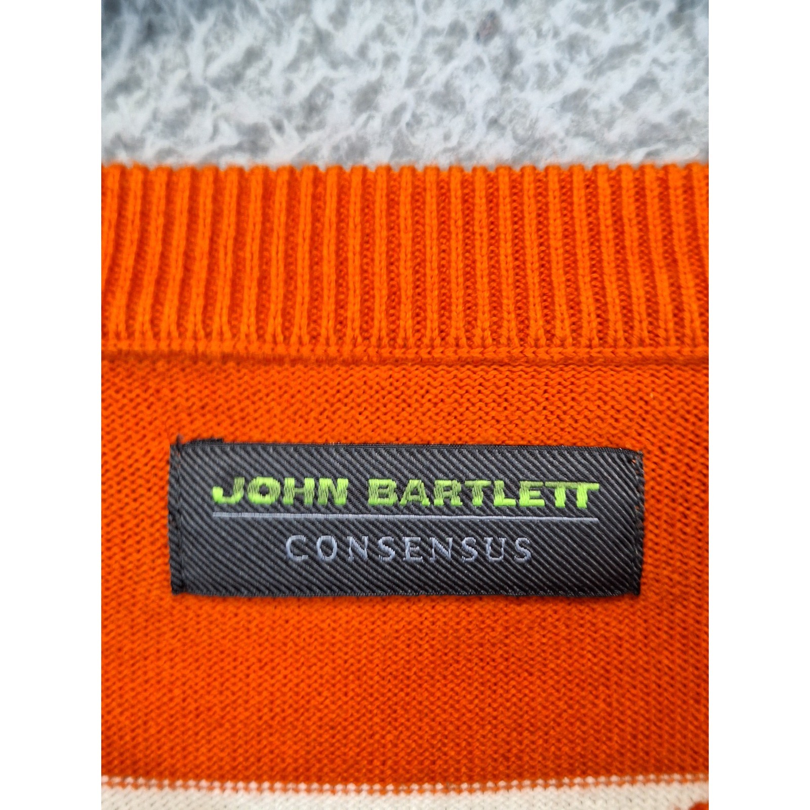 John Bartlett Consensus Striped V Neck Sweater Me… - image 2