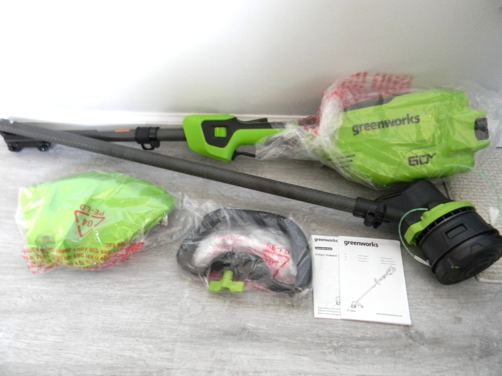 NEW Greenworks 60V 60Volt 16" Carbon Fiber Shaft String Trimmer