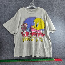 Looney Tunes Tweety Bird Whatever T-Shirt Holes 2XL Vintage