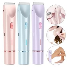 Women Electric Razor 2 in 1 Dual Head Bikini Trimmer Wet Dry Detachable