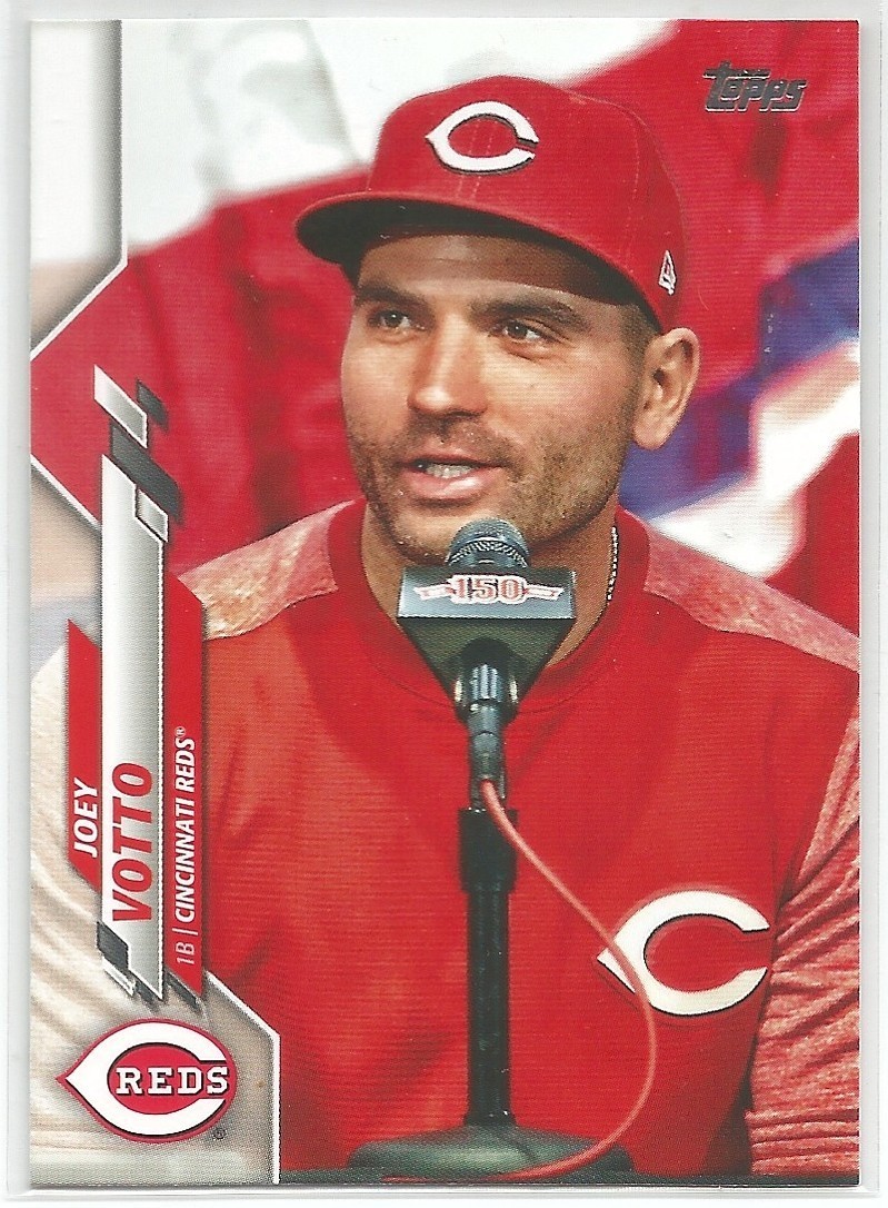 2020 Topps Update Baseball Joey Votto #U-272 SP Variation At Microphone