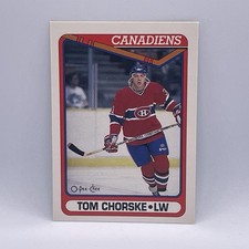1990-91 O-Pee-Chee #490 Tom Chorske Montreal Canadiens Rookie Hockey Card