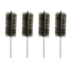 4pcs Pipe Cleaners Brush Set 1.77 Inch Stainless Steel Bristles for Tube Silver