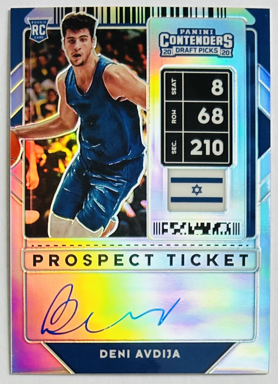 2020-21 Deni Avdija ON CARD AUTO RC PREMIUM PROSPECT TICKET Panini Contenders